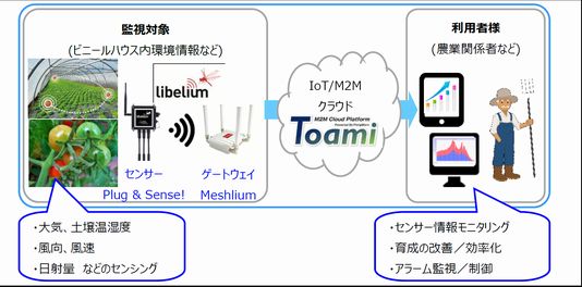 日本システムウエアと三井物産エレクトロニクス、農業向けM２M／IoTサービスを提供開始