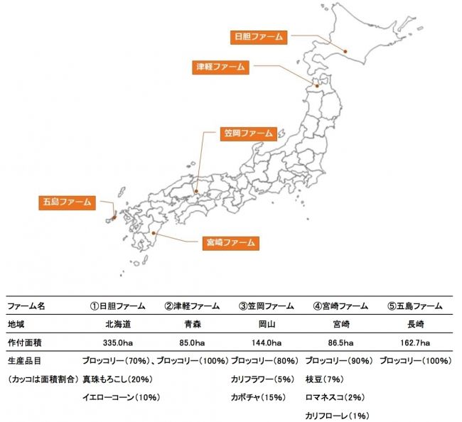 ファーマインド、日本最大の野菜露地生産事業会社を経営統合。作付面積800haを管理