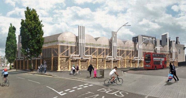 ロンドン、屋上に植物工場ファームを併設した地元フードコート施設を開設