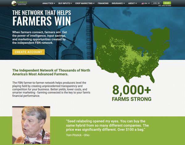 伊藤忠、北米農業プラットフォームを構築する注目ベンチャーFarmer's Business Network社に出資